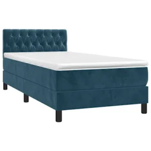 Colcha de Inverno de Pluma Cama com molasemcolchão 90x200 cm veludo azul-escuro
