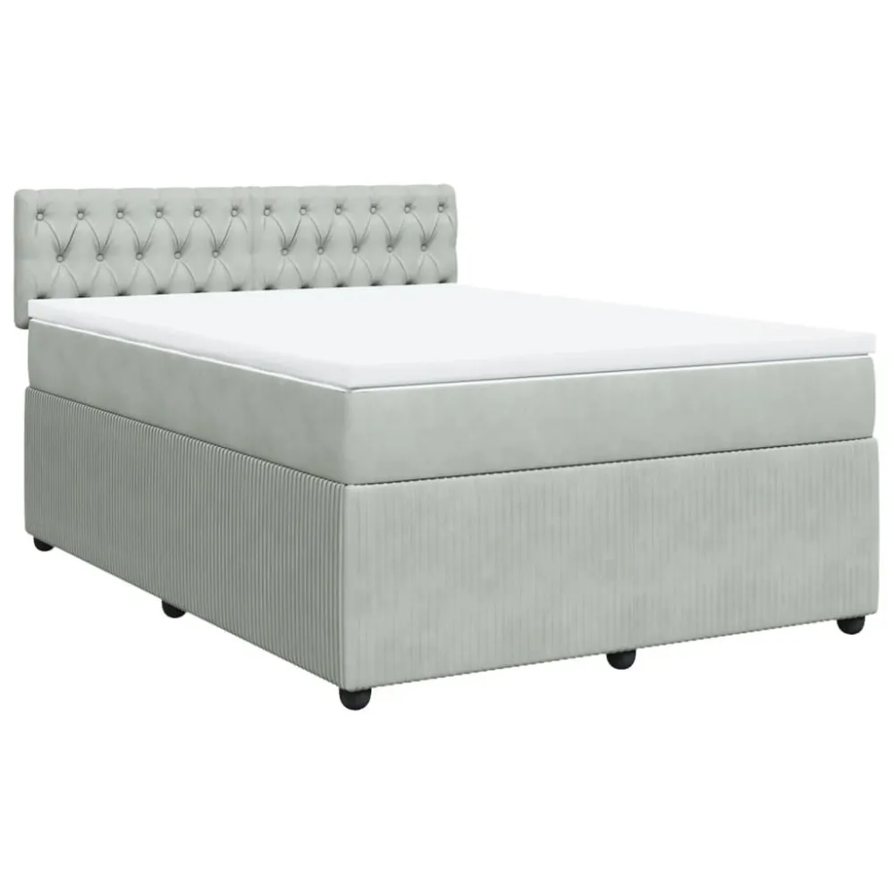 Colcha Leve de Pluma Cama com molasemcolchão 140x200 cm veludo cinzento-claro