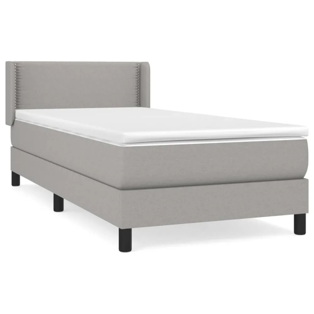 Edredão de Alta Qualidade Cama com molasemcolchão 100x200 cm tecido cinzento-claro