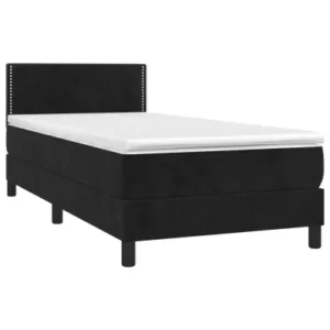 Edredão de Alta Qualidade Cama com molasemcolchão 80x200 cm veludo preto