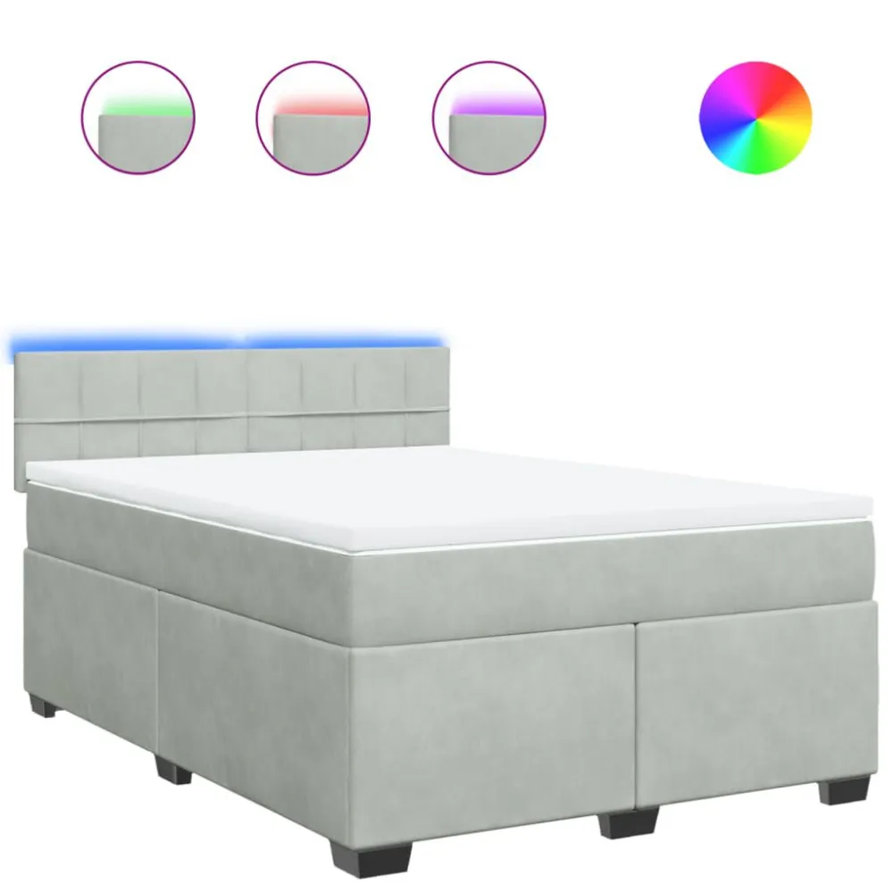 Edredão de Pluma Branca Cama com molasemcolchão 140x190 cm veludo cinzento-claro