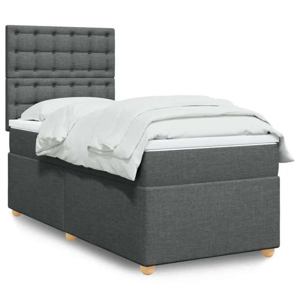 Edredão de Pluma Branca Cama com molasemcolchão 100x200 cm tecido cinza-escuro