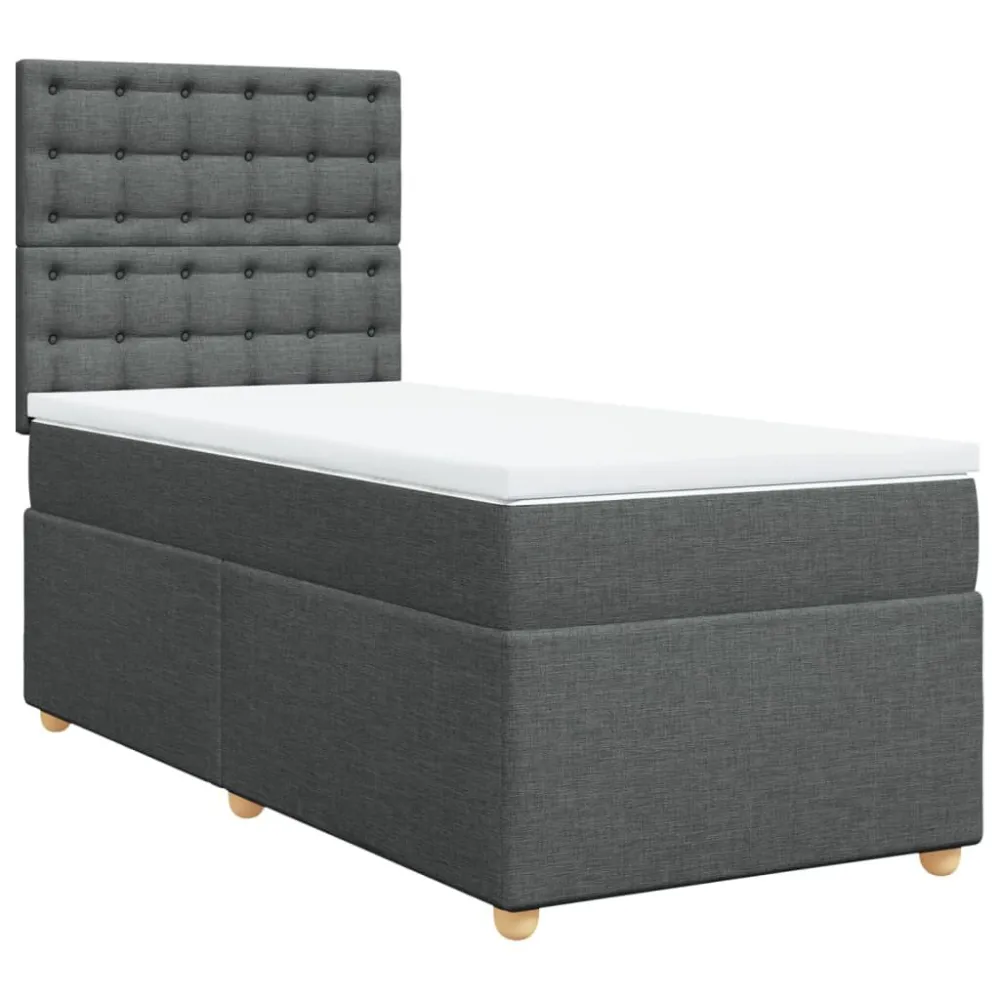 Edredão de Pluma Branca Cama com molasemcolchão 100x200 cm tecido cinza-escuro
