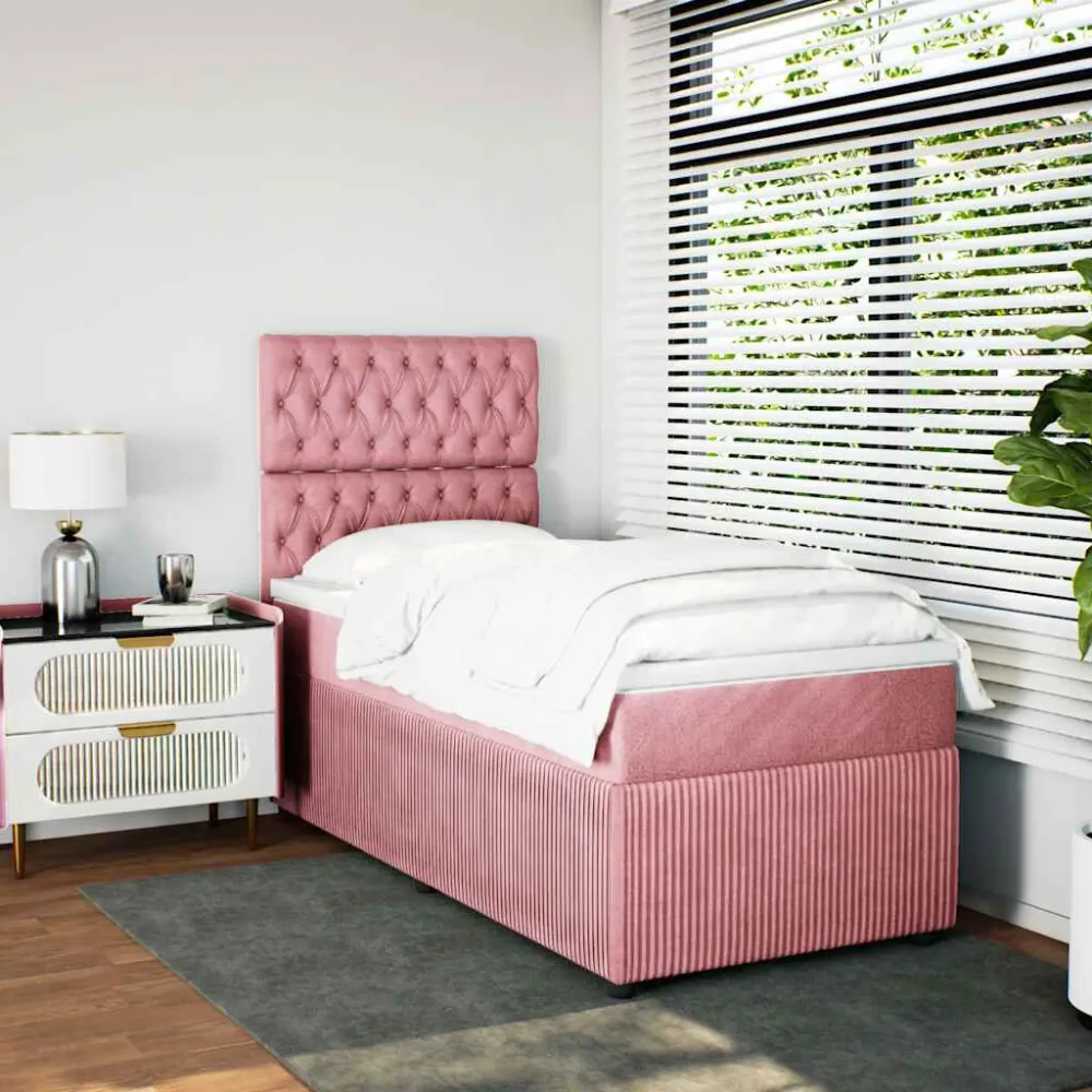 Edredão de Pluma Branca Cama com molasemcolchão 90x190 cm veludo rosa