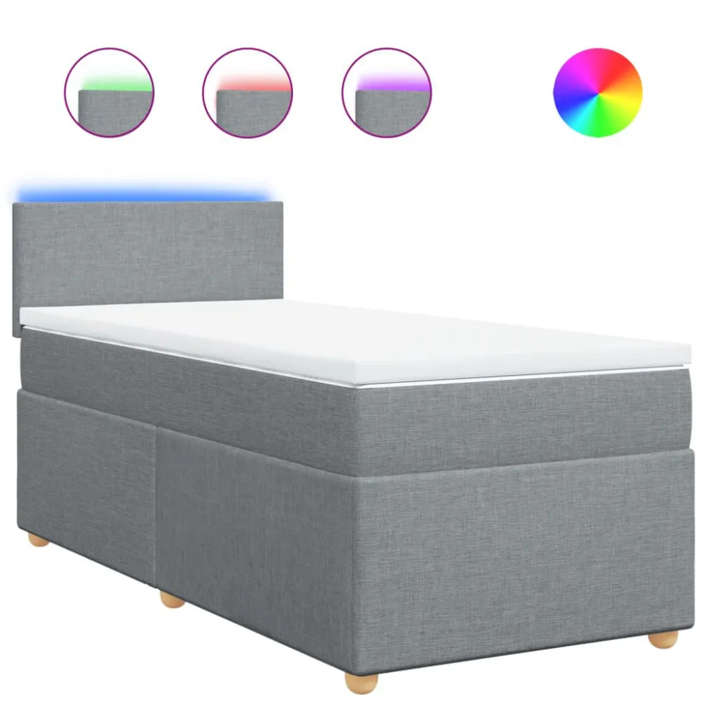 Edredão de Pluma Branca Cama com molasemcolchão 90x190 cm tecido cinzento-claro