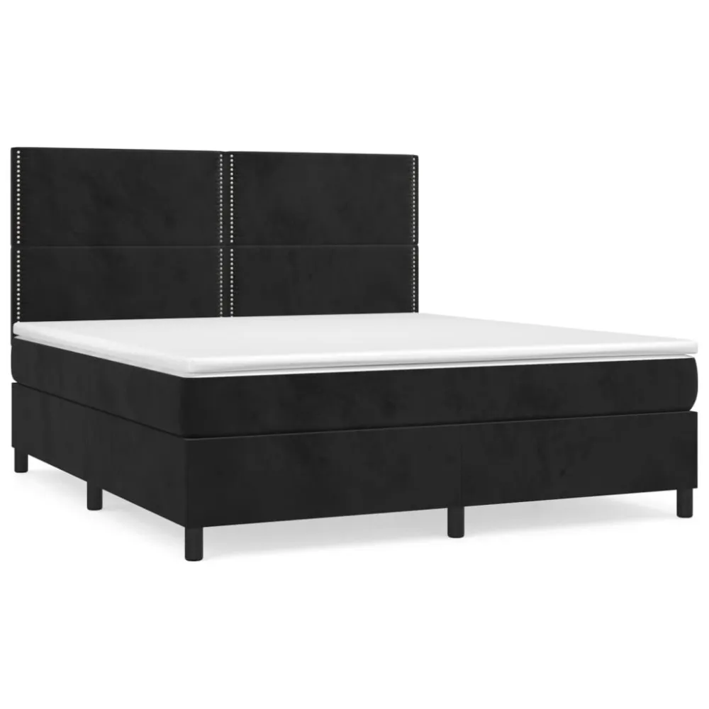 Edredão de Pluma de Ganso Cama com molasemcolchão 160x200 cm veludo preto
