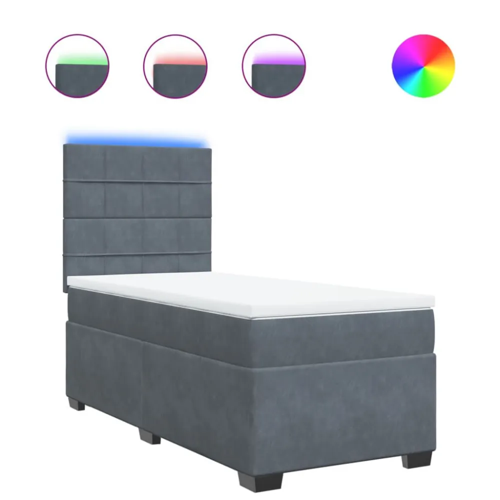 Edredão Térmico de Pluma Cama com molasemcolchão 90x200 cm veludo cinza-escuro