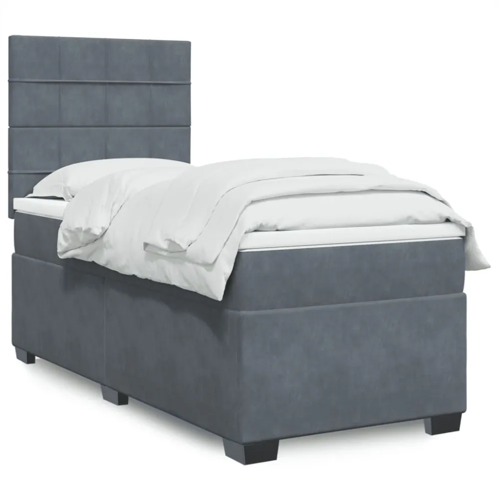 Edredão Térmico de Pluma Cama com molasemcolchão 90x200 cm veludo cinza-escuro