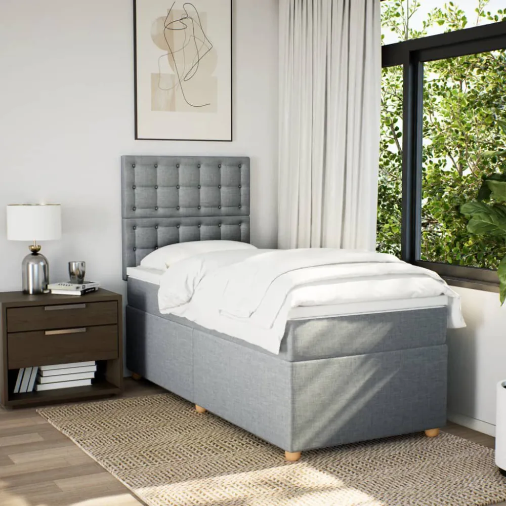 Edredão Térmico de Pluma Cama com molasemcolchão 100x200 cm tecido cinzento-claro