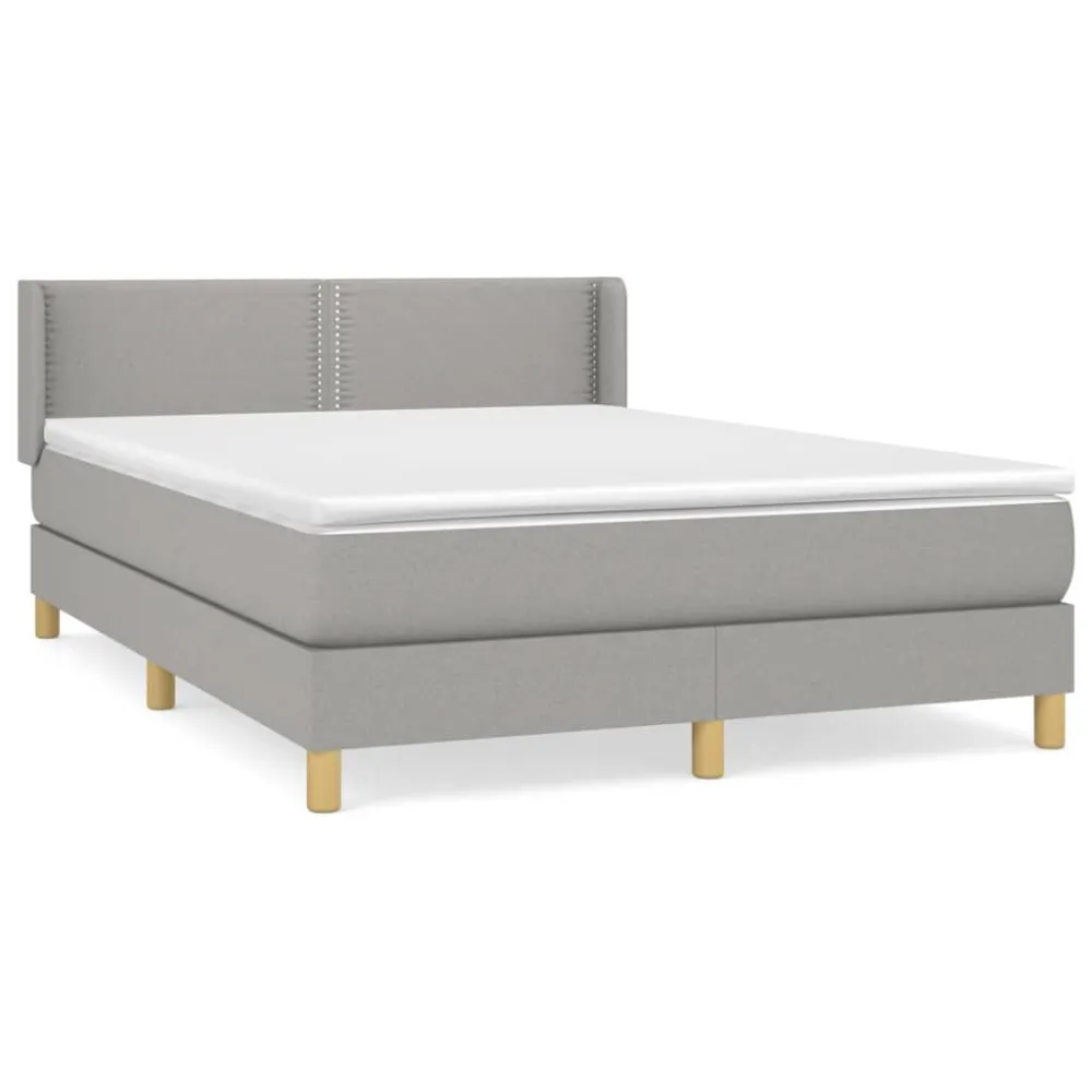 Hipoalergênico Certificado Cama com molasemcolchão 140x190 cm tecido cinzento-claro