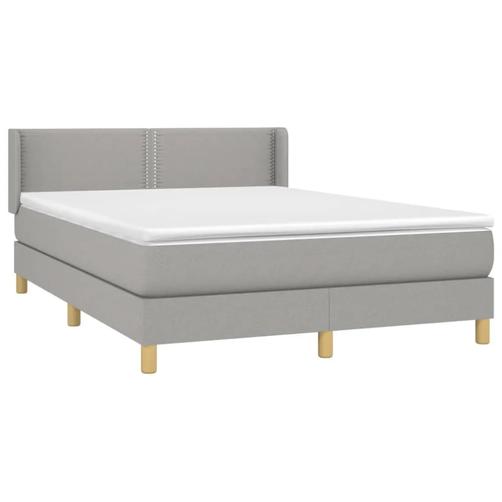 Hipoalergênico Certificado Cama com molasemcolchão 140x190 cm tecido cinzento-claro