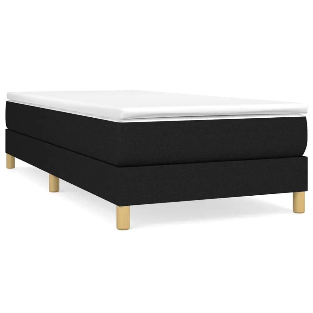 Hipoalergênico Certificado Cama com molasemcolchão 90x190 cm tecido preto