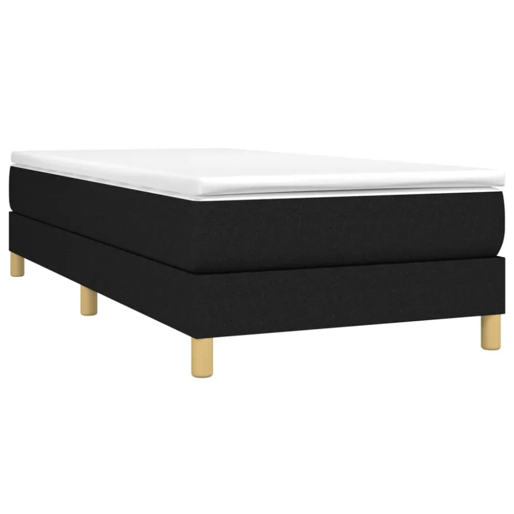Hipoalergênico Certificado Cama com molasemcolchão 90x190 cm tecido preto