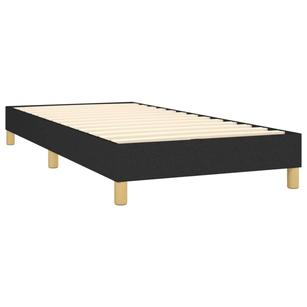Hipoalergênico Certificado Cama com molasemcolchão 90x190 cm tecido preto