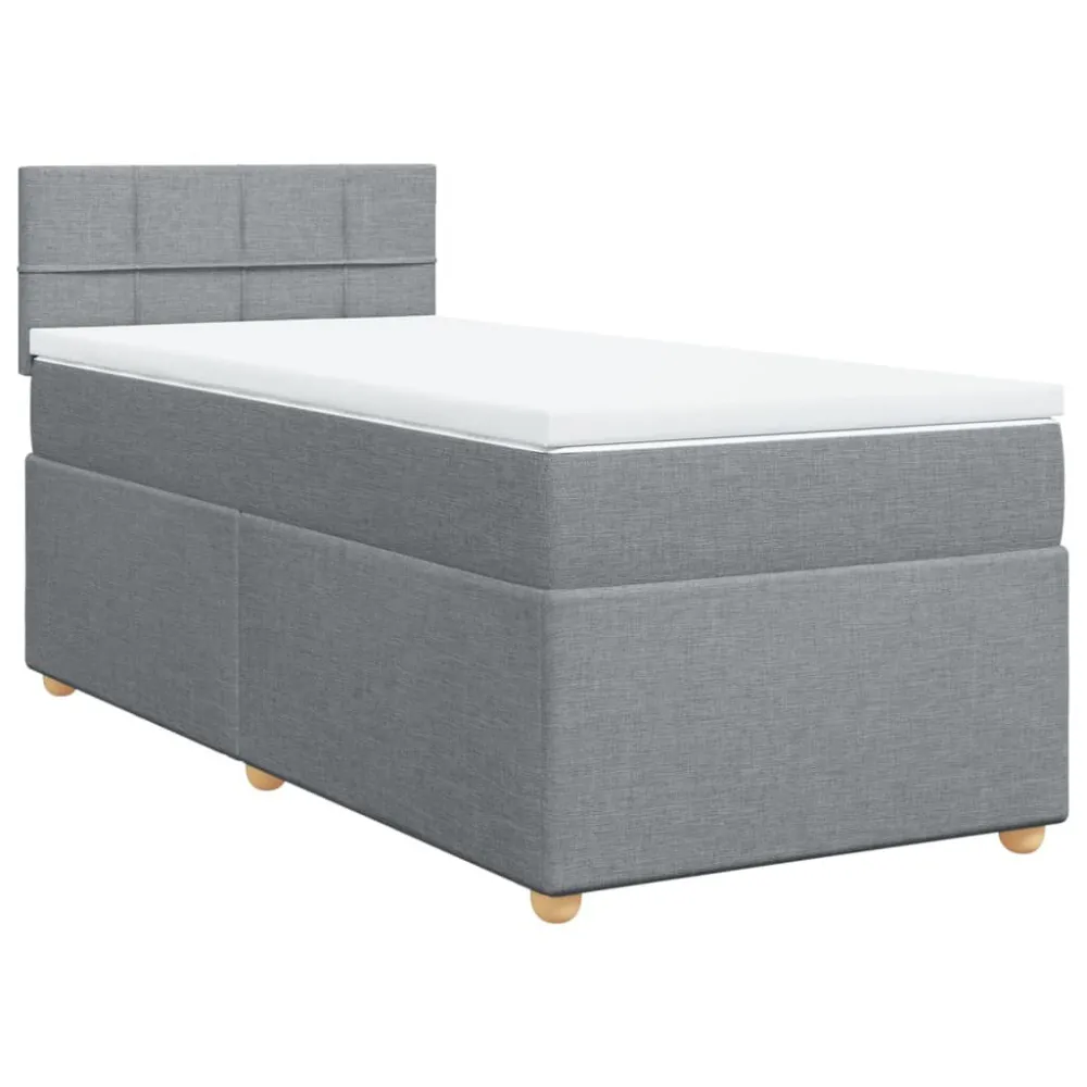 Premium Algodão Egípcio Cama com molasemcolchão 90x200 cm tecido cinza-claro
