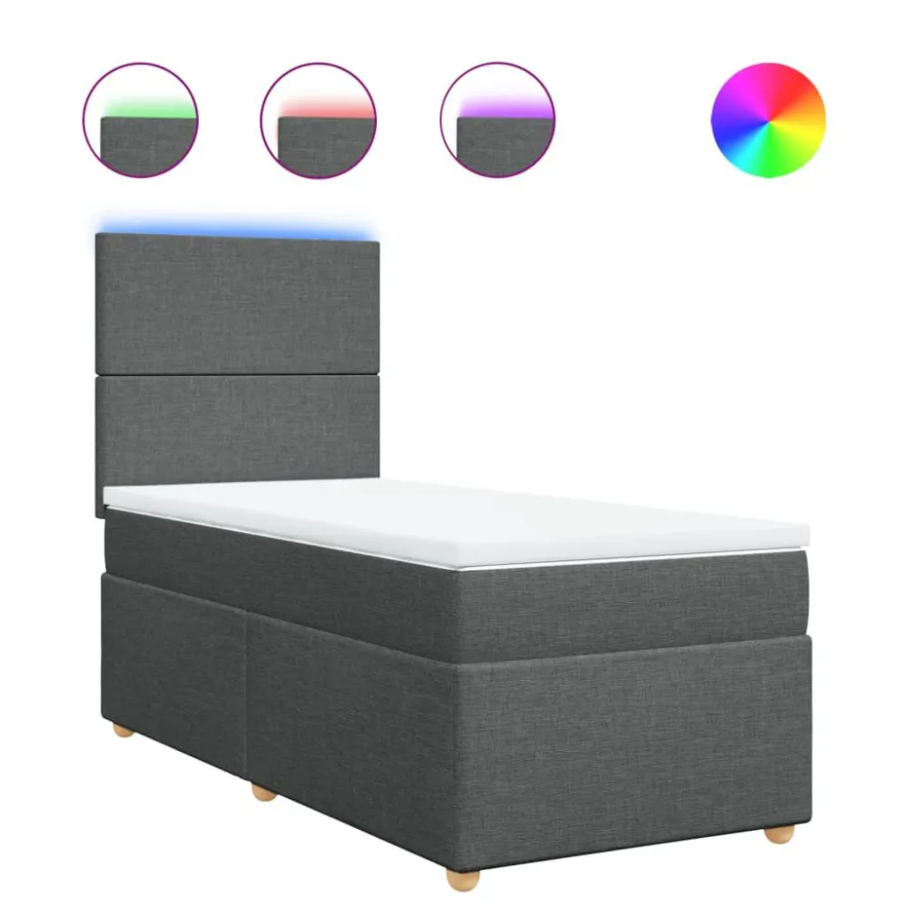 Premium Algodão Egípcio Cama com molasemcolchão 100x200 cm tecido cinza-escuro