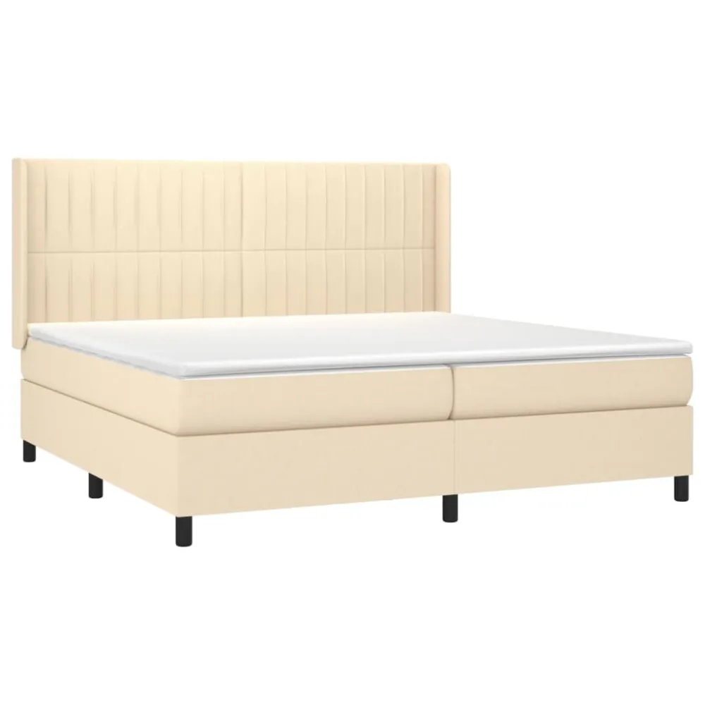 Premium Algodão Egípcio Cama com molasemcolchão 200x200 cm tecido cor creme
