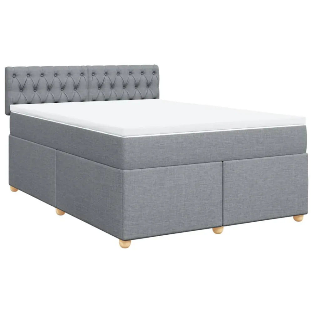 Térmico Regulador Cama com molasemcolchão 140x190 cm tecido cinzento-claro