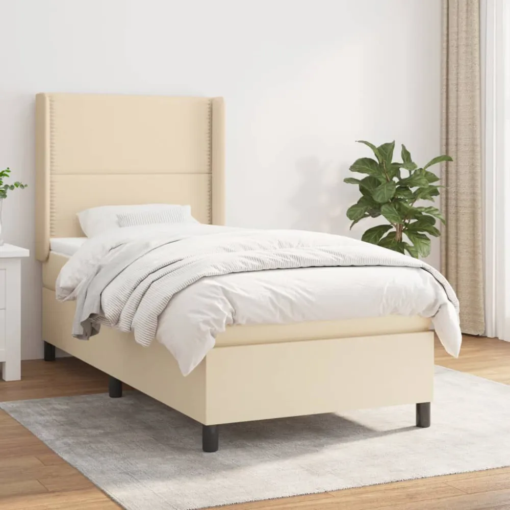 Térmico Regulador Cama com molasemcolchão 90x190 cm tecido cor creme