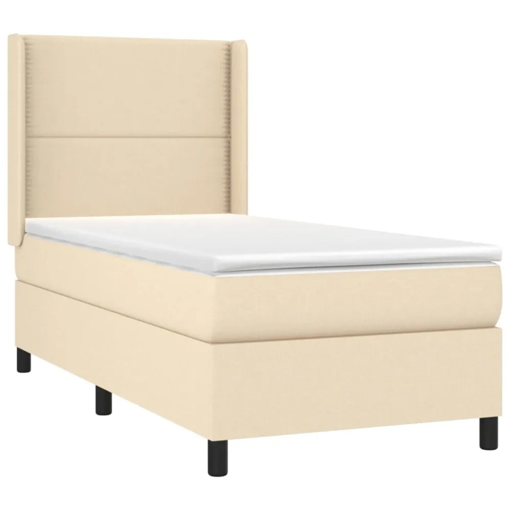 Térmico Regulador Cama com molasemcolchão 90x190 cm tecido cor creme