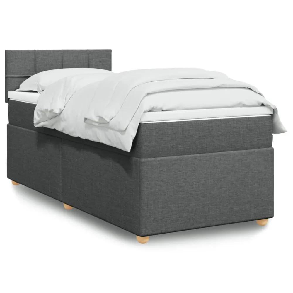 Térmico Regulador Cama com molasemcolchão 90x200 cm tecido cinzento-escuro