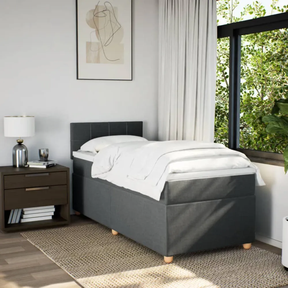 Térmico Regulador Cama com molasemcolchão 90x200 cm tecido cinzento-escuro