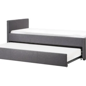 Cama dupla em tecido cinzento turvo 90 x 200 cm MARMANDE