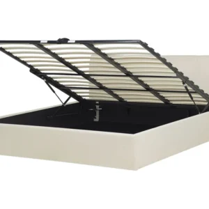 Fabric EU Super King Size Ottoman Bed Tom neutro ORBEY
