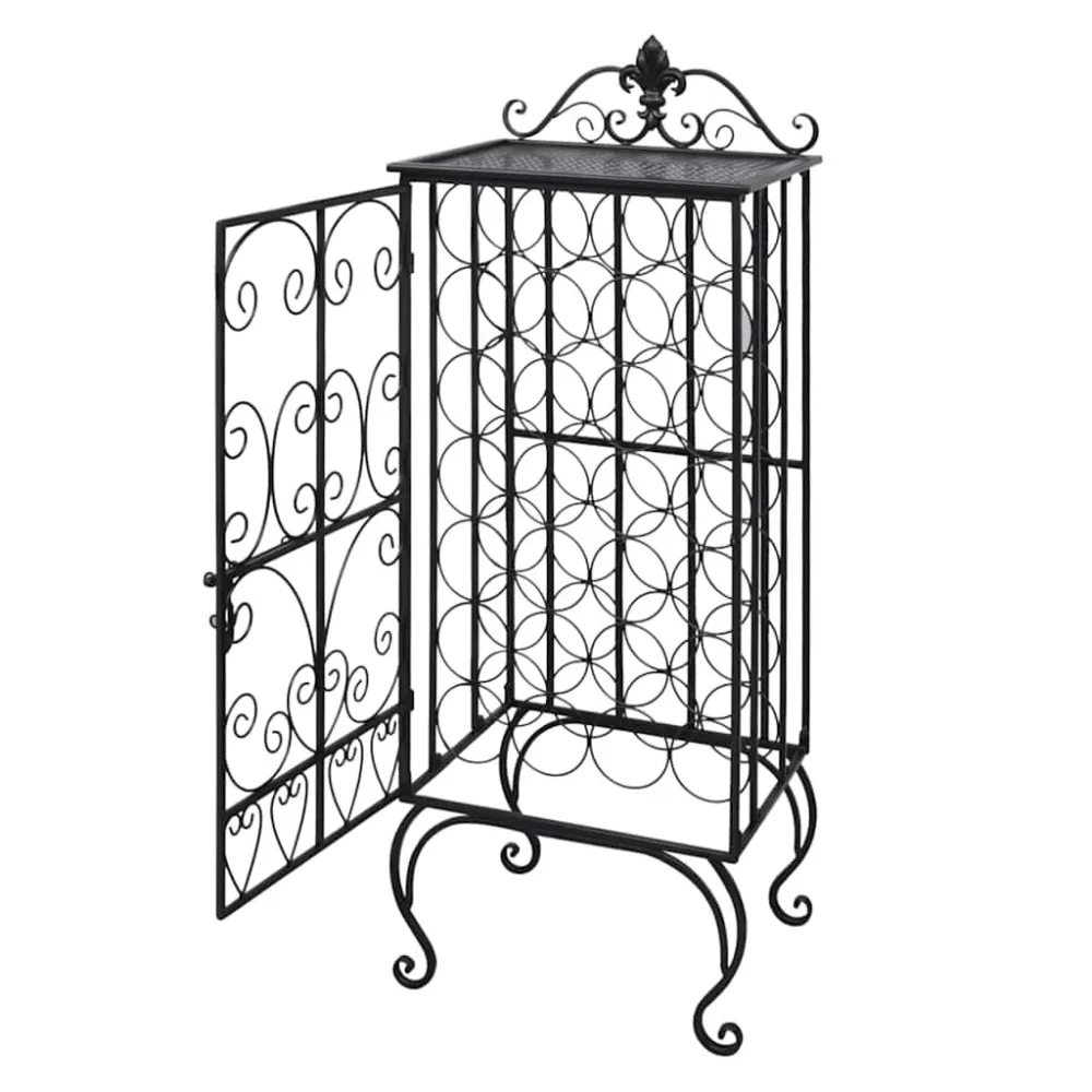 Garrafeira, suporte de metálico para 28 garrafas de vinho