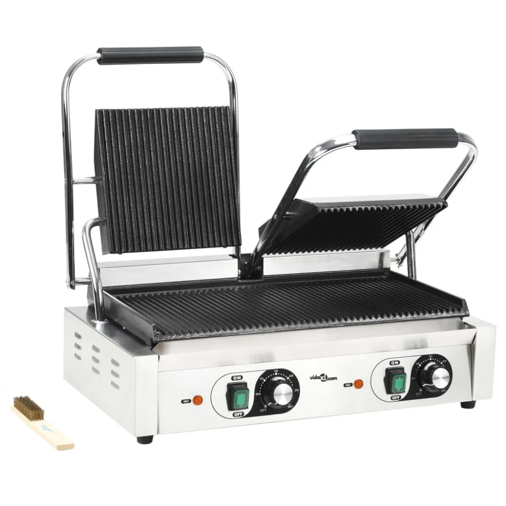 Grelhador sanduicheira Panini dupla 3600 W 57x30,5x20 cm