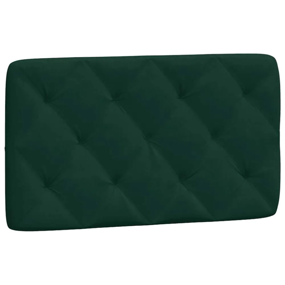 Almofadão de cabeceira 80 cm veludo verde-escuro 100% Poliéster