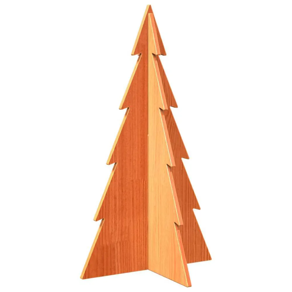 Ornamento Temático Árvore de Natal decorativa 80 cm pinho maciço castanho-mel