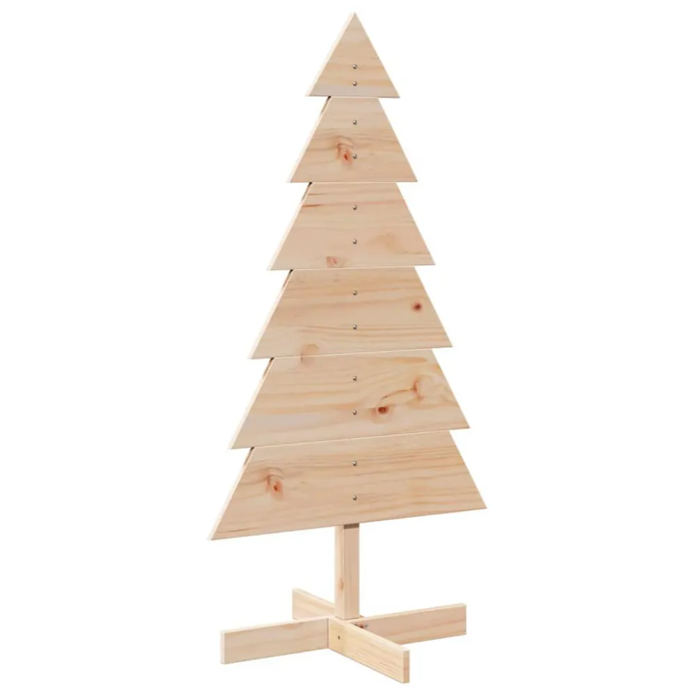 Árvore de Natal decorativa 120 cm madeira de pinho maciç Kit com 12 Unidades