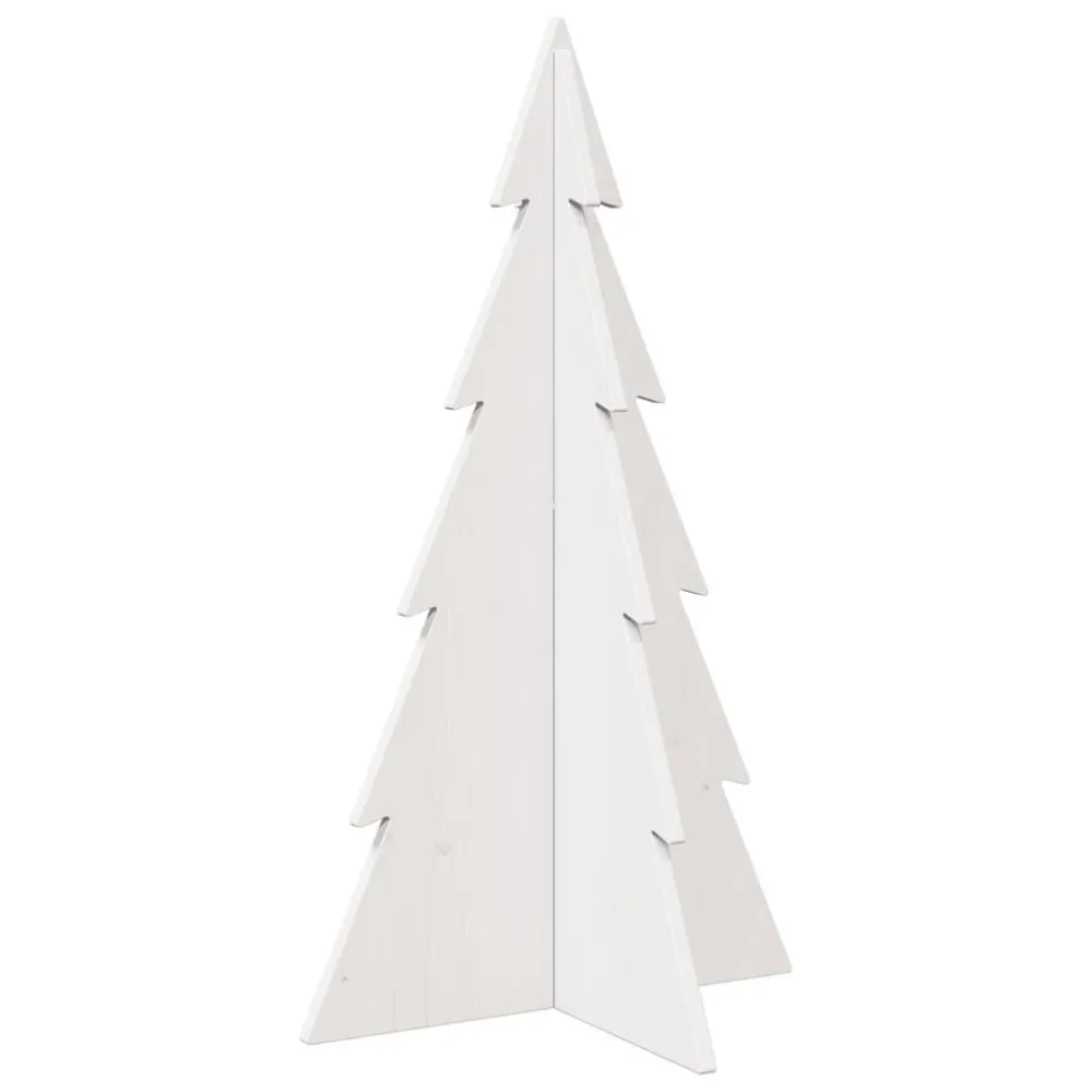 Árvore Natal decorativa 80 cm madeira de pinho maciç branco Embalagem Individual