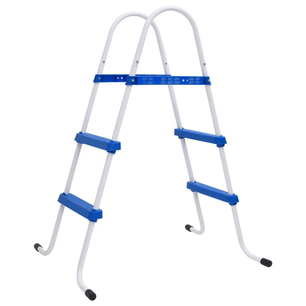 Escada para piscina 84 cm ço azul e branco