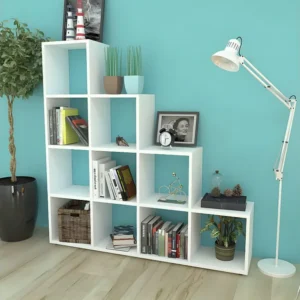 Suporte para Monitor Estante escada/prateleira 142 cm branco