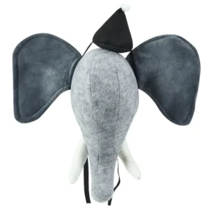 Plush Animal Head Wall Décor Elephant Grey BADOU