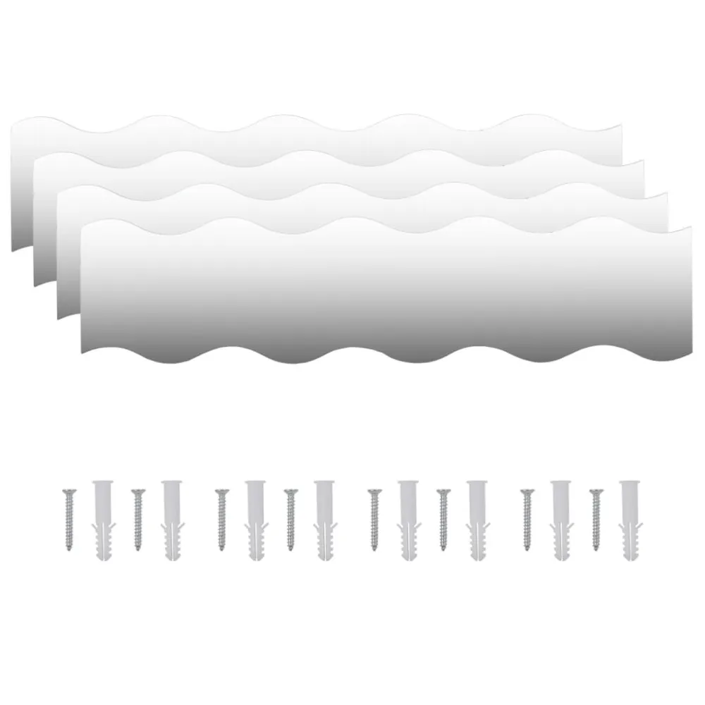Espelho de Corpo Inteiro Espelhos de parede 4 pcs vidro ondulado 100x23 cm