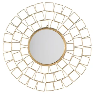 Espelho LABRIT Metálico Dourado Dimensões 60x90 cm