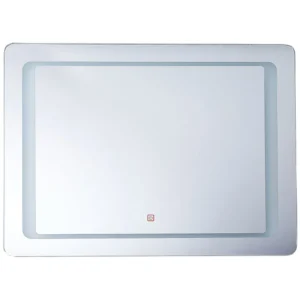 Espelho de Maquilhagem Espelho de parede prateado com iluminação LED 60 x 80 cm WASSY