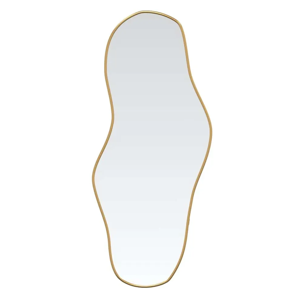 Espelho de parede 60x25 cm dourado Resistente à Umidade | Banheiro