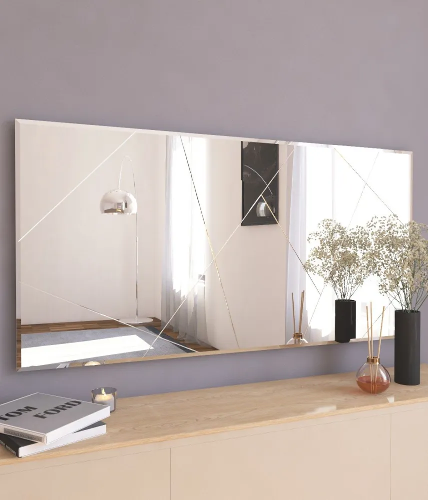 Espelho de parede decorativo Kyrget 60x120cm Habitual Geométrico