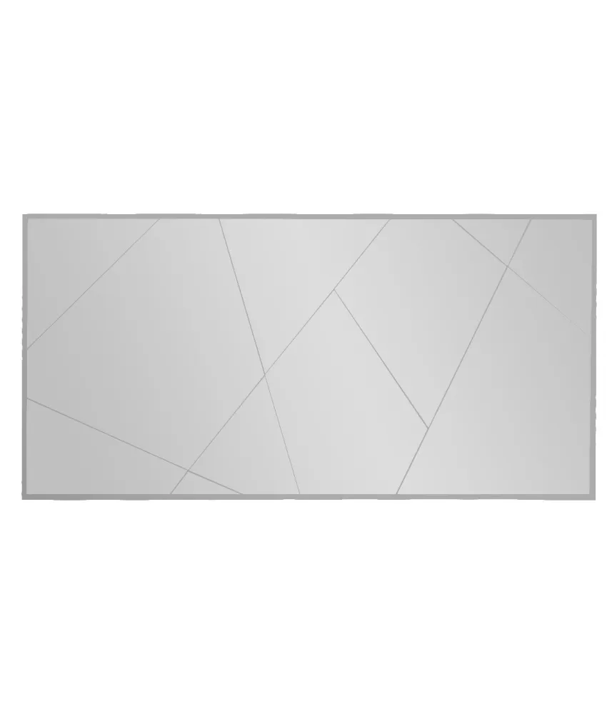 Espelho de parede decorativo Kyrget 60x120cm Habitual Geométrico