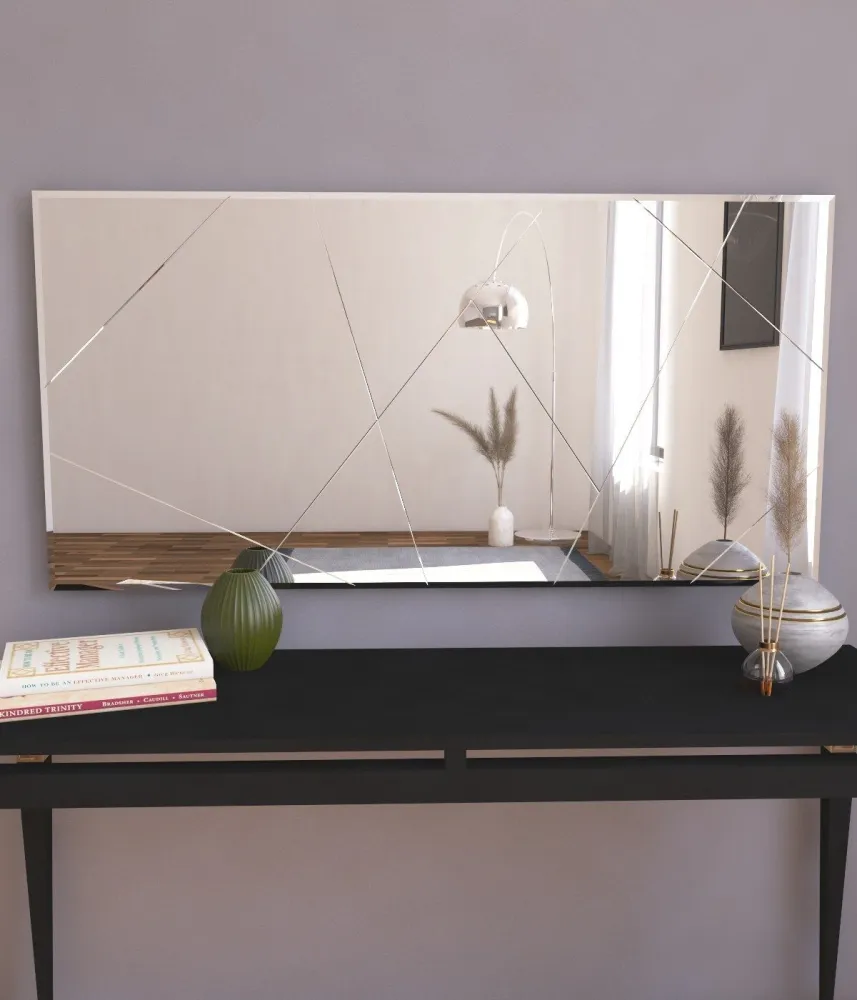 Espelho de parede decorativo Kyrget 60x120cm Habitual Geométrico