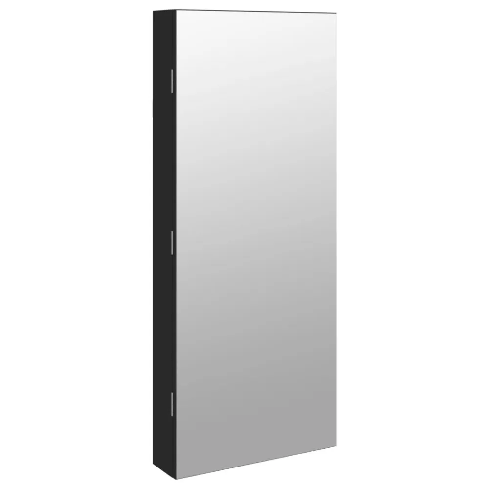 Espelho de Parede Móvel para joias de parede espelhado com luzes LED preto