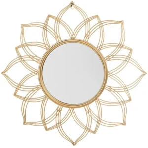 Espelho de Parede Wall Mirror MILLY Metálico Gold