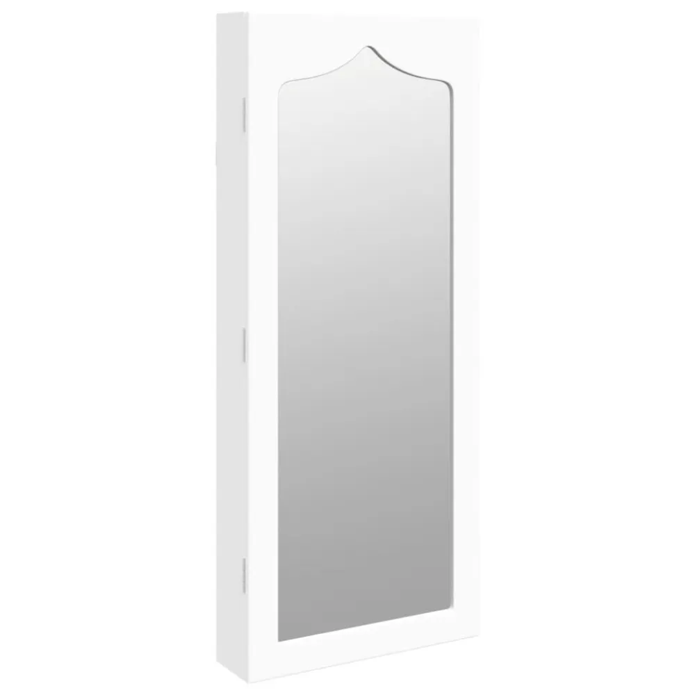 Espelho Solar Móvel para joias de parede espelhado 37,5x10x90 cm branco