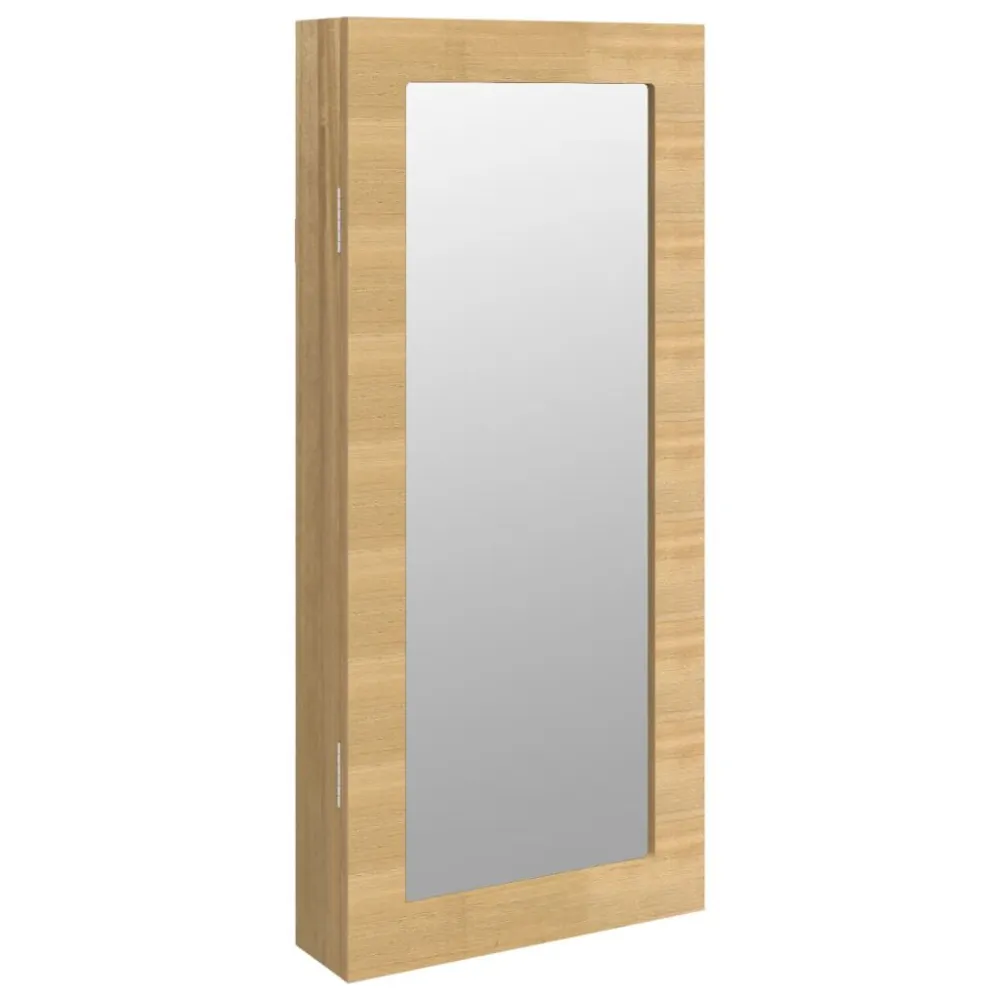 Premium Decor Móvel para joias de parede espelhado 30x8,5x67 cm
