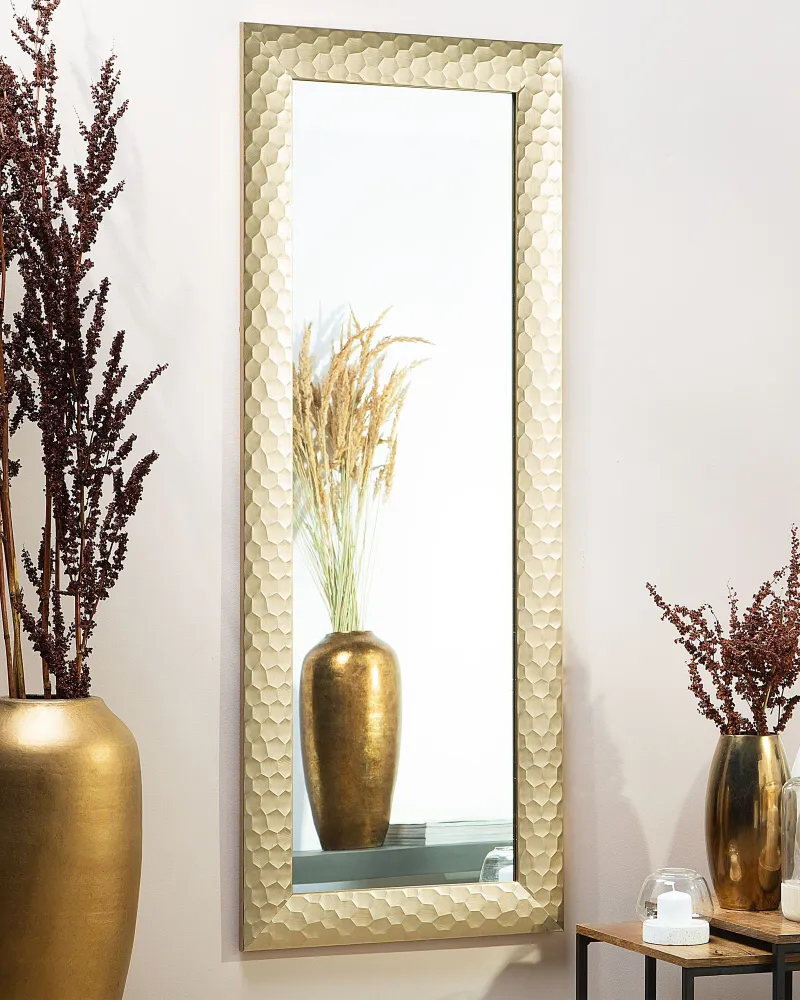 Wall Mirror ANTIBES Dourado com Moldura de Madeira
