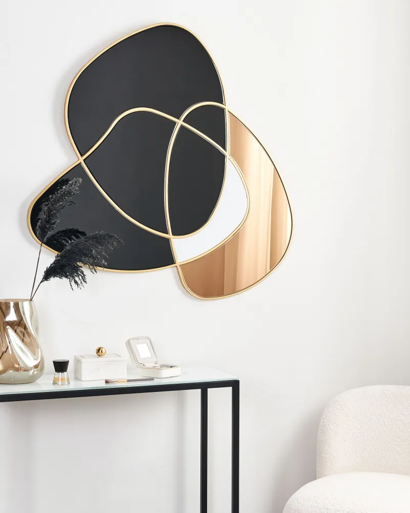 Wall Mirror TAILLY Carvão Com Ganchos para Pendurar